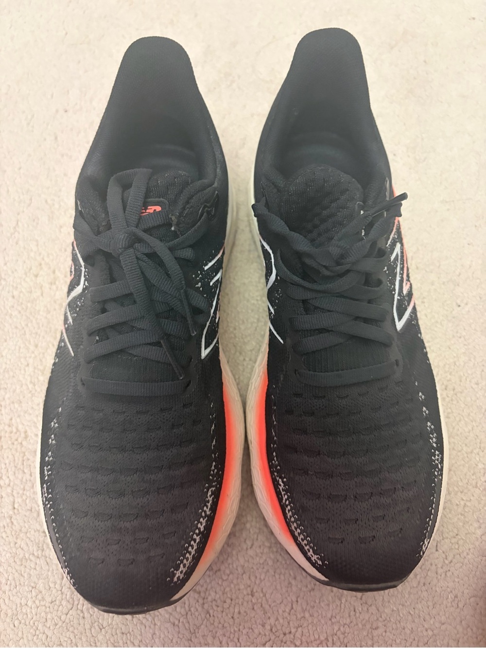 New Balance Women’s Fresh Foam Running Shoes - Black/Orange/White - Picture 5 of 9